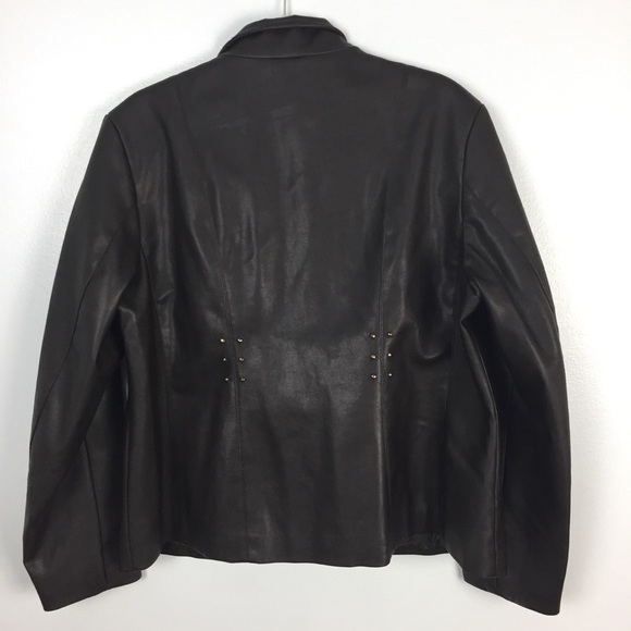 Colebrook Classics Jackets & Coats Colebrook Classics Studded Faux Leather Jacket Poshmark